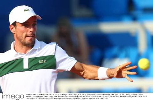 PXL_ATP Umag, semifinals, Sousa - Bautista Agut 25.07.2015., Umag, Croatia - 26th Konzum Croatia Open, semifinals, Joao Sousa - Roberto Bautista Agut.  SlavkoxMidzor PIXSELL