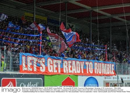 Sonntag,26.07.2015, Fussball,2 Bundesliga,1 Spieltag, 1 FC Heidenheim - TSV 1860 Muenchen Heidenheimer Fans DeFodi503