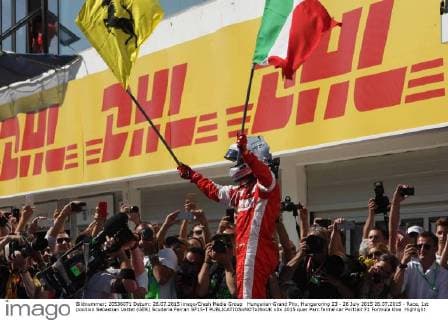 Hungarian Grand Prix, Hungaroring 23 - 26 July 2015 26.07.2015 - Race, 1st position Sebastian Vettel (GER) Scuderia Ferrari SF15-T 
