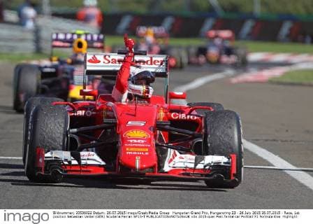 Hungarian Grand Prix, Hungaroring 23 - 26 July 2015 26.07.2015 - Race, 1st position Sebastian Vettel (GER) Scuderia Ferrari SF15-T 