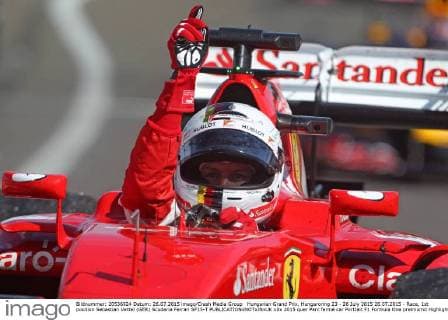 Hungarian Grand Prix, Hungaroring 23 - 26 July 2015 26.07.2015 - Race, 1st position Sebastian Vettel (GER) Scuderia Ferrari SF15-T 