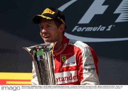 Hungarian Grand Prix, Hungaroring 23 - 26 July 2015 26.07.2015 - Race, 1st position Sebastian Vettel (GER) Scuderia Ferrari SF15-T 
