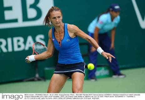 TEB BNP Paribas WTA Tennis Damen ISTANBUL Championships Final match between Urszula Radwanska (POL) and Lesia Tsurenko (UKR ) at Garanti Koza Arena in Istanbul on July 26 2015. Match score: Radwanska 0 - Tsurenko 2. (5-7) (1-6) Pictured: Lesia Tsurenko (UKR ) 