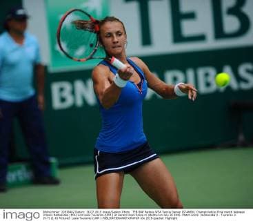 TEB BNP Paribas WTA Tennis Damen ISTANBUL Championships Final match between Urszula Radwanska (POL) and Lesia Tsurenko (UKR ) at Garanti Koza Arena in Istanbul on July 26 2015. Match score: Radwanska 0 - Tsurenko 2. (5-7) (1-6) Pictured: Lesia Tsurenko (UKR ) 