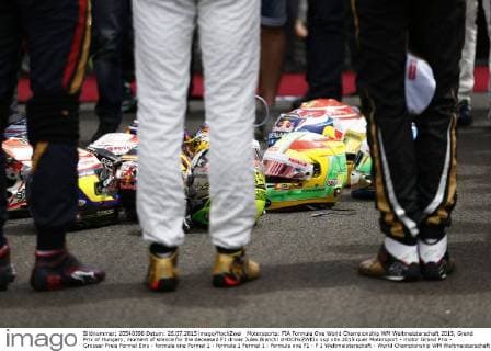 Motorsports: FIA Formula One World Championship WM Weltmeisterschaft 2015, Grand Prix of Hungary, moment of silence for the deceased F1 driver Jules Bianchi xHOCHxZWEIx