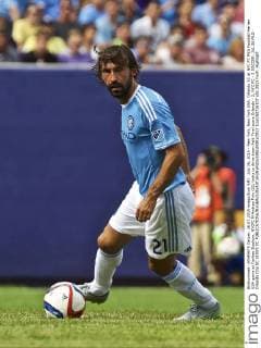 July 26, 2015 - New York, New York USA. Orlando SC at NYC FC MLS Fussball Herren USA game at Yankee Stadium. NYCFC M Andrea Pirlo (21) looks to drive down field Final score Orlando - 3, NYC FC - 5 SOCCER: JUL 26 MLS - Orlando City SC at NYC FC Icon150726107 EDITORIAL USE ONLY