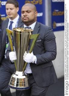 July 26, 2015: The CONCACAF CUP comes out for display during the CONCACAF Gold Cup 2015 Final match between Jamaica and Mexico at Lincoln Financial Field in Philadelphia, Pennsylvania. Soccer 2015: Jamaica vs Mexico JUL 26 - ZUMAc04_