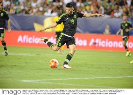 July 26, 2015 - Philadelphia, Pennsylvania, U.S - Mexico player, ORIBE PERALTA (19) in action during the Gold Cup championship game The Gold Cup match played at Lincoln Financial Field in Philadelphia Pa CONCACAF Gold Cup 2015 Jamaica vs Mexico - ZUMArf1_