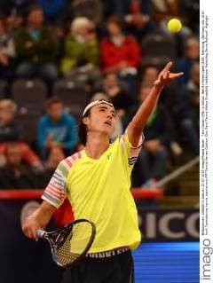 Taro Daniel (JPN) in Aktion. Bet-At-Home Open 2014, Hamburg, Germany