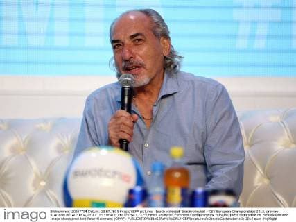 Beach volleyball Beachvolleyball - CEV European Championships 2015, preview KLAGENFURT,AUSTRIA,28.JUL.15 - BEACH VOLLEYBALL - CEV Beach Volleyball European Championships, preview, press conference PK Pressekonferenz Image shows president Peter Kleinmann (OEVV). GEPAxpictures xDanielxGoetzhaber