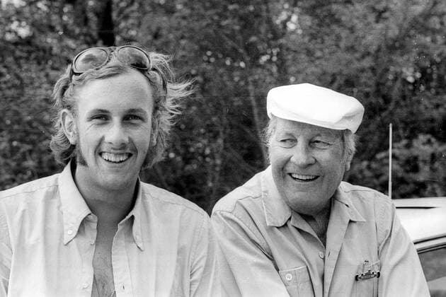 Fahrlehrgang 1971 auf dem Nürburgring, Hans Joachim Stuck und Vater Hans Stuck sr.