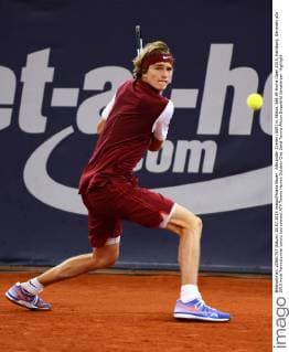 Alexander Zverev (GER) in Aktion. Bet-At-Home Open 2015, Hamburg, Germany