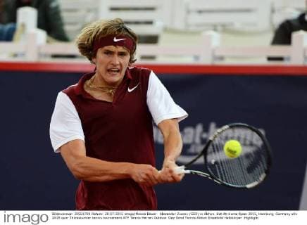 Alexander Zverev (GER) in Aktion. Bet-At-Home Open 2015, Hamburg, Germany