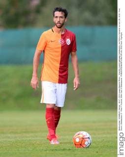 Friendly match between Galatasaray and Nice in Slovenia on July 28, 2015. Final Score: Galatasaray 0 - Nice 4 Pictured: Bilal Kisa of Galatasaray. 