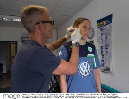 Fußball, Allianz Frauen-Bundesliga, Laktattest VfL Wolfsburg; Elise Bussaglia beim Laktattest. xtgx