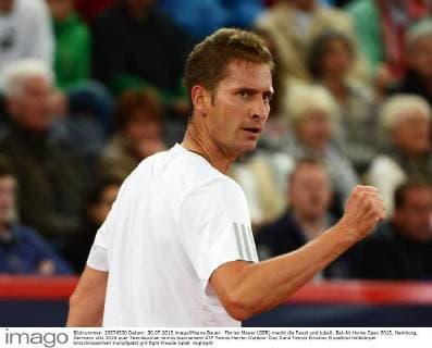 Florian Mayer (GER) macht die Faust und jubelt. Bet-At-Home Open 2015, Hamburg, Germany