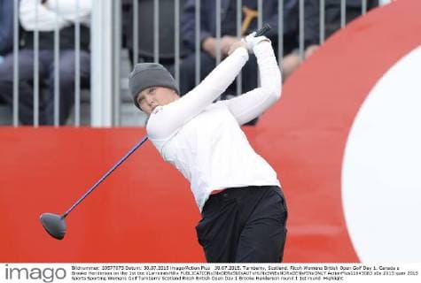30.07.2015. Turnberry, Scotland. Ricoh Womens British Open Golf Day 1. Canada s Brooke Henderson on the 1st tee xLorrainexHillx  ActionPlus11645083