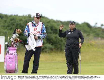 30.07.2015. Turnberry, Scotland. Ricoh Womens British Open Golf Day 1. Lizette Salas has to putt from the edge of the 18th green xLorrainexHillx  ActionPlus11645077