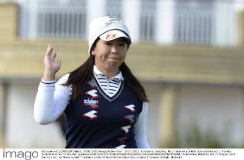 30.07.2015. Turnberry, Scotland. Ricoh Womens British Open Golf round 1. Yumiko Yoshida finishes for the day xLorrainexHillx  ActionPlus11645102