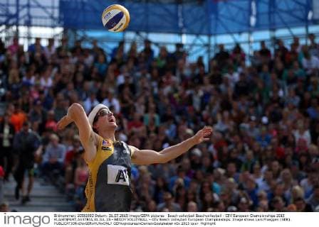 Beach volleyball Beachvolleyball - CEV European Championships 2015 KLAGENFURT,AUSTRIA,31.JUL.15 - BEACH VOLLEYBALL - CEV Beach Volleyball European Championships. Image shows Lars Flueggen (GER). GEPAxpictures xDanielxGoetzhaber