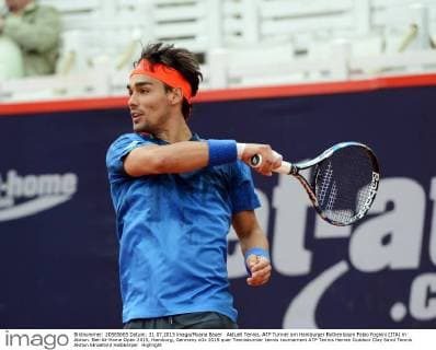 Aktuell Tennis, ATP Turnier am Hamburger Rothenbaum Fabio Fognini (ITA) in Aktion. Bet-At-Home Open 2015, Hamburg, Germany