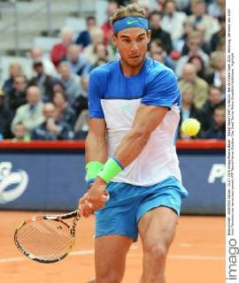 Rafael Nadal (ESP) in Aktion. Bet-At-Home Open 2015, Hamburg, Germany
