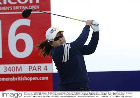 31.07.2015. Turnberry, Scotland. Ricoh Womens British Open Golf Round 2. Inbee Park tees off at the 16th, on a cool day on the course. xLorrainexHillx  ActionPlus11645314