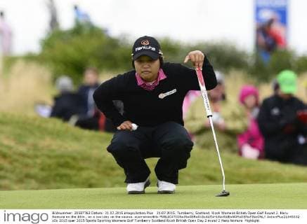 31.07.2015. Turnberry, Scotland. Ricoh Womens British Open Golf Round 2. Haru Nomura on the 18th , on a cool day on the course. xLorrainexHillx  ActionPlus11645332