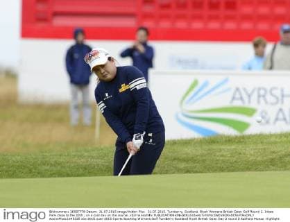 31.07.2015. Turnberry, Scotland. Ricoh Womens British Open Golf Round 2. Inbee Park chips to the 18th , on a cool day on the course. xLorrainexHillx  ActionPlus11645335