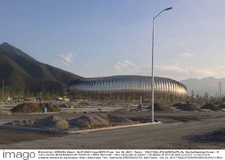 July 31, 2015 - Mexico - D31071521.JPG.GUADALUPE, NL. Sports Deportes-Soccer.- El nuevo estadio de los Rayados del Monterrey - BBVA Bancomer - sera inaugurado el sabado 1 de agosto de 2015 en este municipio. La estructura presenta retrasos en sus accesos viales y peatonales. Foto: Agencia EL UNIVERSAL JMA. Latin News - July 31, 2015  - ZUMAu78_