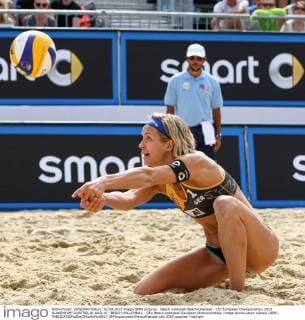 Beach volleyball Beachvolleyball - CEV European Championships 2015 KLAGENFURT,AUSTRIA,01.AUG.15 - BEACH VOLLEYBALL - CEV Beach Volleyball European Championships. Image shows Laura Ludwig (GER). GEPAxpictures xMaticxKlansek