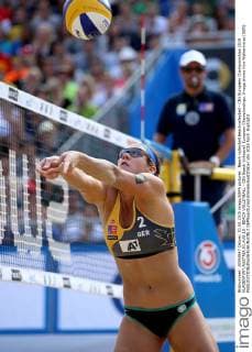 Beach volleyball Beachvolleyball - CEV European Championships 2015 KLAGENFURT,AUSTRIA,01.AUG.15 - BEACH VOLLEYBALL - CEV Beach Volleyball European Championships. Image shows Kira Walkenhorst (GER). GEPAxpictures xDanielxGoetzhaber