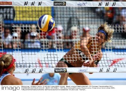 Beach volleyball Beachvolleyball - CEV European Championships 2015 KLAGENFURT,AUSTRIA,01.AUG.15 - BEACH VOLLEYBALL - CEV Beach Volleyball European Championships. Image shows Laura Ludwig (GER). GEPAxpictures xDanielxGoetzhaber