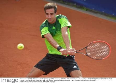 TENNIS - ATP Tennis Herren Generali Open 2015 KITZBUEHEL,AUSTRIA,01.AUG.15 - TENNIS - ATP World Tour, Generali Open, qualification. Image shows Jannis Liniger (SUI). GEPAxpictures xHansxOsterauer