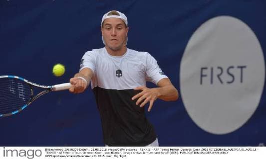 TENNIS - ATP Tennis Herren Generali Open 2015 KITZBUEHEL,AUSTRIA,01.AUG.15 - TENNIS - ATP World Tour, Generali Open, qualification. Image shows Jan-Lennard Struff (GER). GEPAxpictures xHansxOsterauer