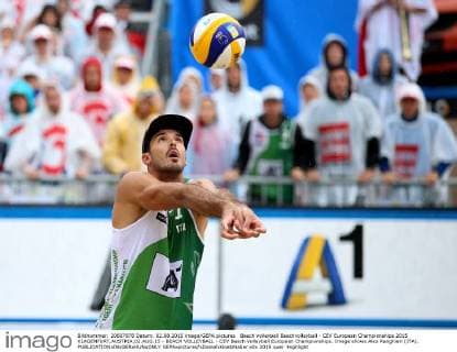 Beach volleyball Beachvolleyball - CEV European Championships 2015 KLAGENFURT,AUSTRIA,02.AUG.15 - BEACH VOLLEYBALL - CEV Beach Volleyball European Championships. Image shows Alex Ranghieri (ITA). GEPAxpictures xDanielxGoetzhaber