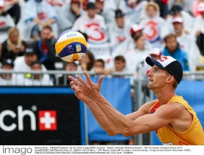 Beach volleyball Beachvolleyball - CEV European Championships 2015 KLAGENFURT,AUSTRIA,02.AUG.15 - BEACH VOLLEYBALL - CEV Beach Volleyball European Championships. Image shows Robert Meeuwsen (NED). GEPAxpictures xMaticxKlansek