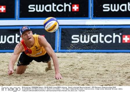 Beach volleyball Beachvolleyball - CEV European Championships 2015 KLAGENFURT,AUSTRIA,02.AUG.15 - BEACH VOLLEYBALL - CEV Beach Volleyball European Championships. Image shows Alexander Brouwer (NED). GEPAxpictures xMaticxKlansek