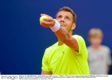 TENNIS - ATP Tennis Herren Generali Open 2015 KITZBUEHEL,AUSTRIA,02.AUG.15 - TENNIS - ATP World Tour, Generali Open, qualification. Image shows Paul-Henri Mathieu (FRA). GEPAxpictures xHansxOsterauer