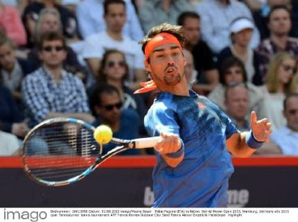 Fabio Fognini (ITA) in Aktion. Bet-At-Home Open 2015, Hamburg, Germany