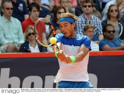 Rafael Nadal (ESP) in Aktion. Bet-At-Home Open 2015, Hamburg, Germany