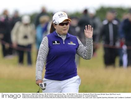 02.08.2015. Turnberry, Scotland. Ricoh Womens British Open Golf final round. Inbee Park comes onto the 18th green to play her last shots and won with a total score of -12 xLorrainexHillx  ActionPlus11646431