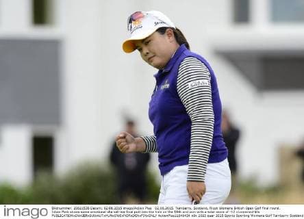 02.08.2015. Turnberry, Scotland. Ricoh Womens British Open Golf final round. Inbee Park shows some emotional she will her final putt into the hole on the 18th and won with a total score of -12 xLorrainexHillx  ActionPlus11646434
