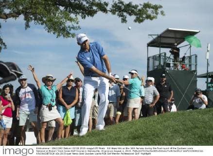 Bill Haas hits on the 16th fairway during the final round of the Quicken Loans National at Robert Trent Jones Golf Course in Gainesville, Virginia on August 2, 2015.  WAP20150802321 KEVINxDIETSCH