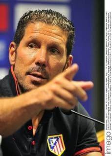 Aug. 3, 2015 - Shanghai, People s Republic of China - Atletico de Madrid coach DIEGO SIMEONE during the press conference PK Pressekonferenz at Shanghai Stadium in Shanghai, China. Soccer 2015 - Wanda International Football Tournament - Atletico Madrid Training Session  - ZUMAm119