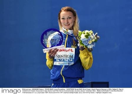 SJOSTROM Sarah SWE Gold Medal, World Record Women s 100m Butterfly Day11 03 08 2015 Kazan Arena Swimming Nuoto XVI FINA World Championships Aquatics Kazan Tatarstan RUS AndreaxStaccioli