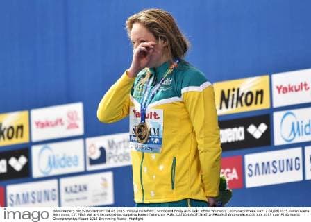 SEEBOHM Emily AUS Gold MEdal Women s 100m Backstroke Day12 04 08 2015 Kazan Arena Swimming XVI FINA World Championships Aquatics Kazan Tatarstan AndreaxStaccioli