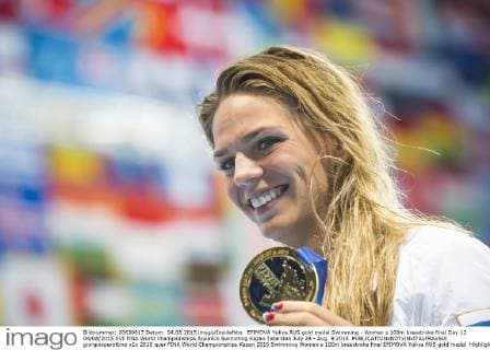 EFIMOVA Yuliya RUS gold medal Swimming - Women s 100m breastroke final Day 12 04 08 2015 XVI FINA World Championships Aquatics Swimming Kazan Tatarstan July 24 - Aug. 9 2015 giorgioxperottino