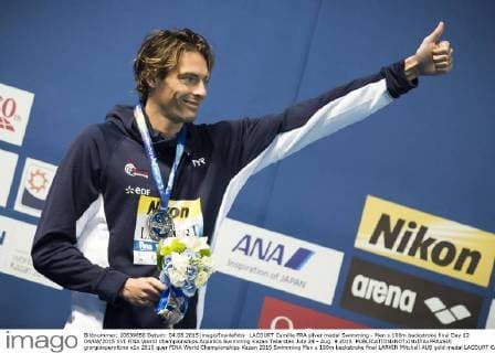 LACOURT Camille FRA silver medal Swimming - Men s 100m backstroke final Day 12 04 08 2015 XVI FINA World Championships Aquatics Swimming Kazan Tatarstan July 24 - Aug. 9 2015 giorgioxperottino