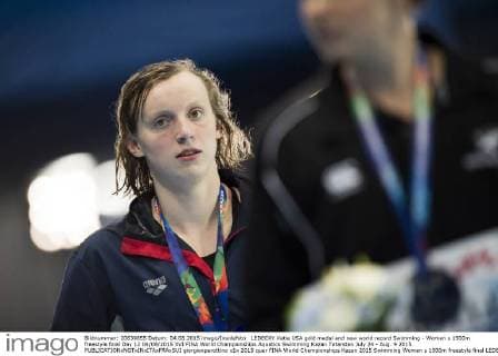 LEDECKY Katie USA gold medal and new world record Swimming - Women s 1500m freestyle final Day 12 04 08 2015 XVI FINA World Championships Aquatics Swimming Kazan Tatarstan July 24 - Aug. 9 2015 giorgioxperottino
